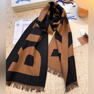 Burberry Black and Brown Scarf